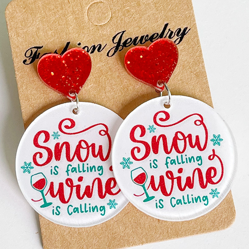 New Christmas Earrings Christm - огляд і ціна Wine Beer Hat