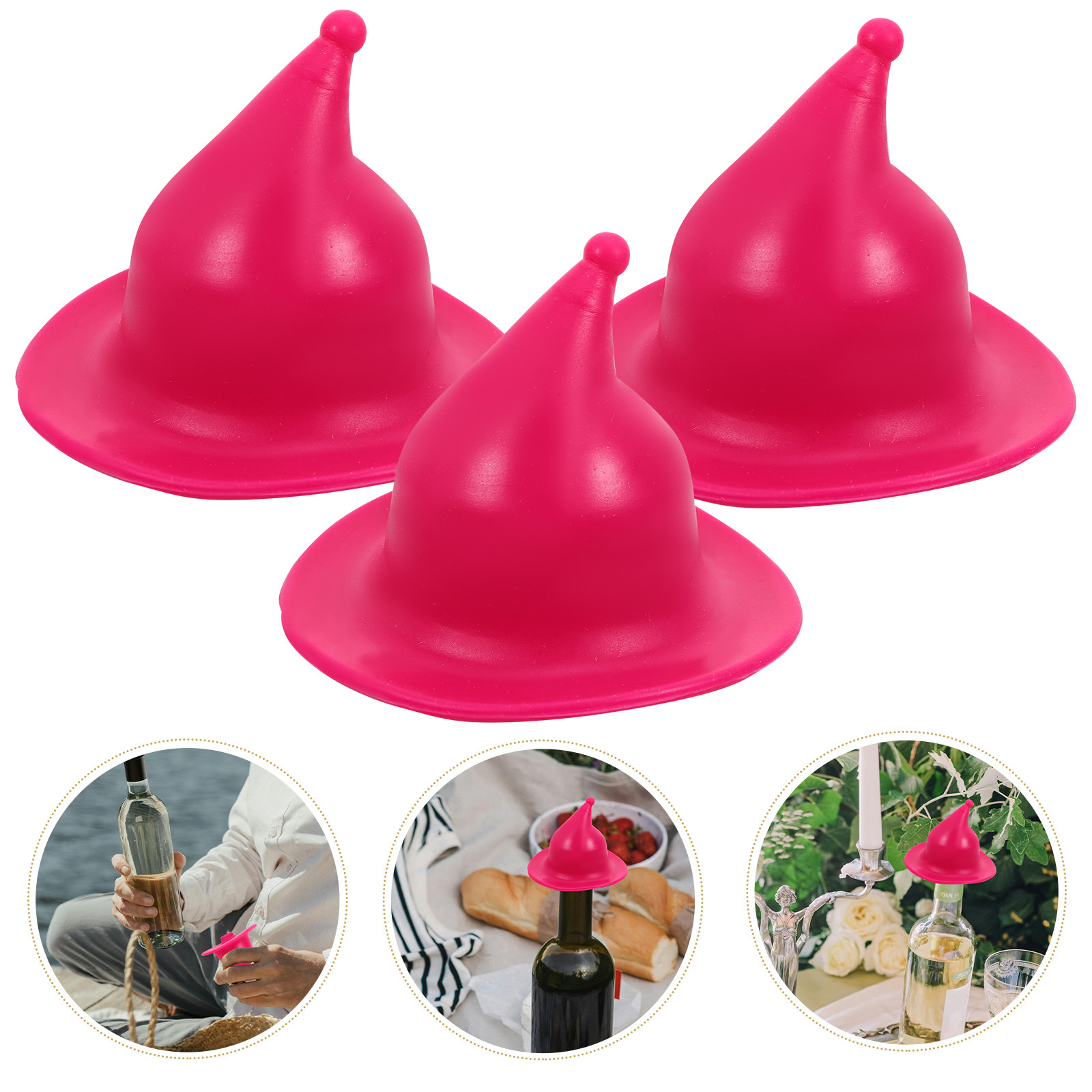 4Pcs Silicone Wine Bottle Stop - огляд і ціна Wine Beer Hat