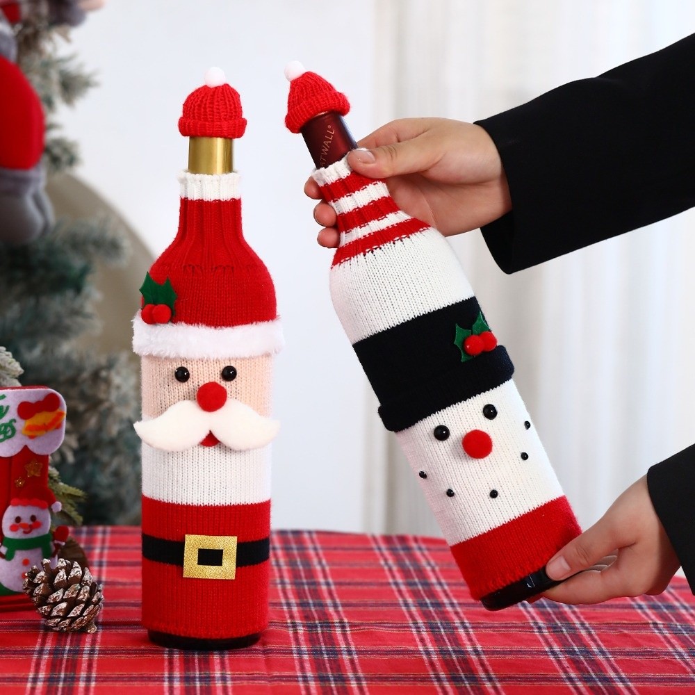 Knitted Wine Bottle Cover with - огляд і ціна Wine Beer Hat