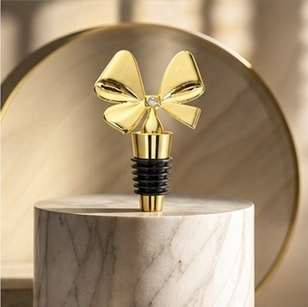 Gold Bowknot Wine Stopper Sili - огляд і ціна Whisky Beer And Wine